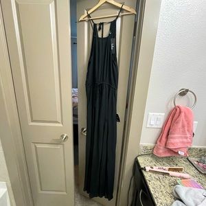 Lulus Essence of Style black floor length dress NWT size S